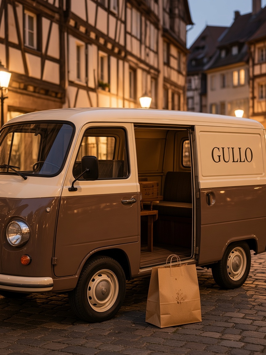 Gullo Lieferwagen in der Nürnberger Altstadt