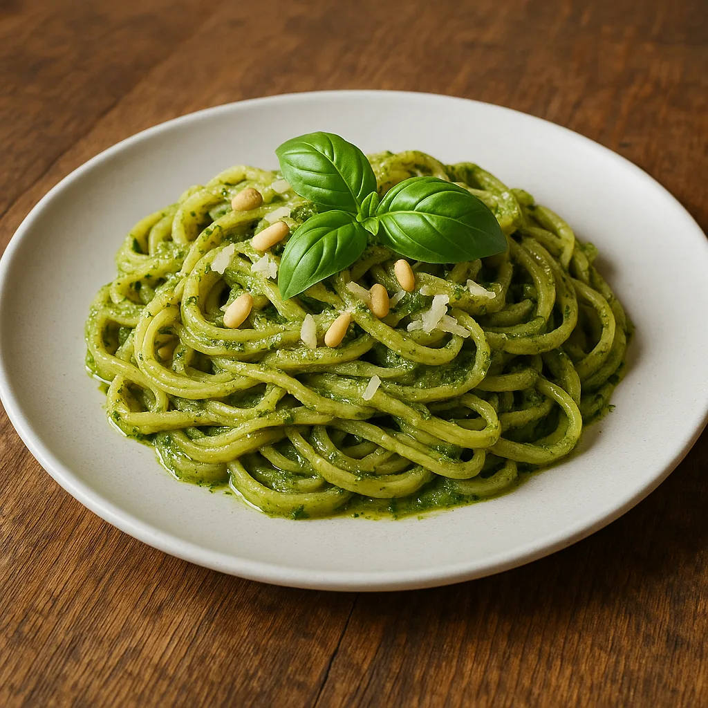 Pasta mit Basilikum Pesto